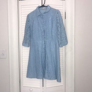 City Goddess skater shirt dress in all over lace